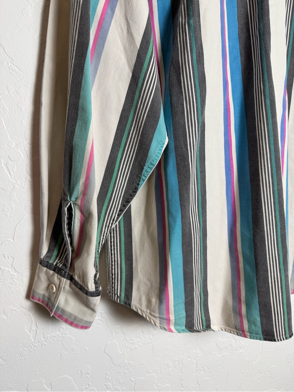 Vintage 90s Wrangler Painted Desert Striped Western Button Up Shirt - Picture 10 of 13